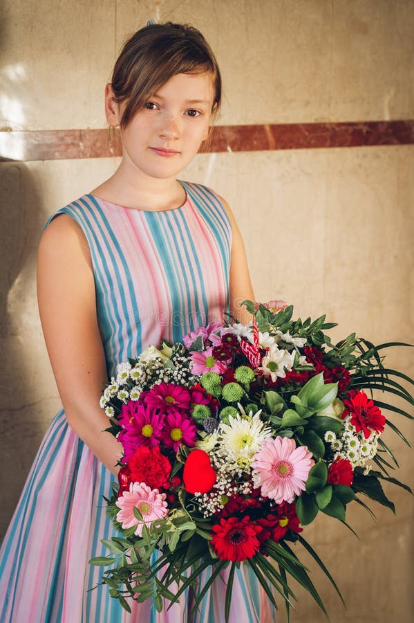 Beautiful girl wearing occasional dress