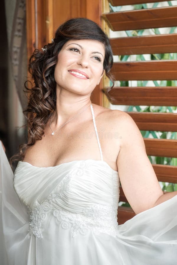 Beautiful Girl with Wedding Dress Stock Image Image of lady, glamour