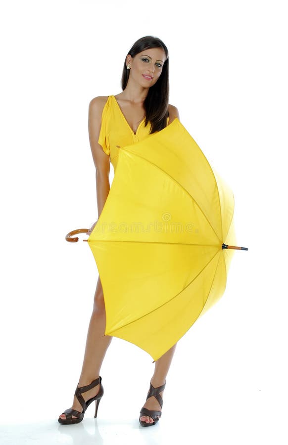 yellow umbrella dress