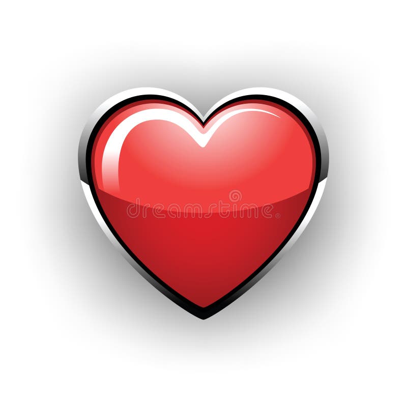Beautiful glossy heart royalty free illustration