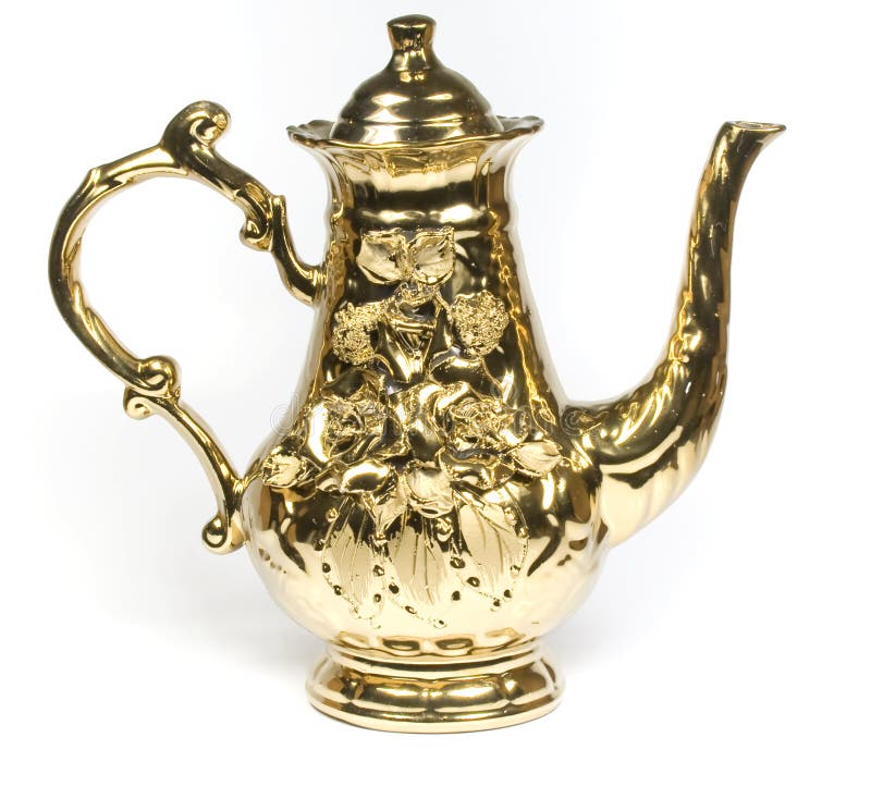 Beautiful gold coffee pot