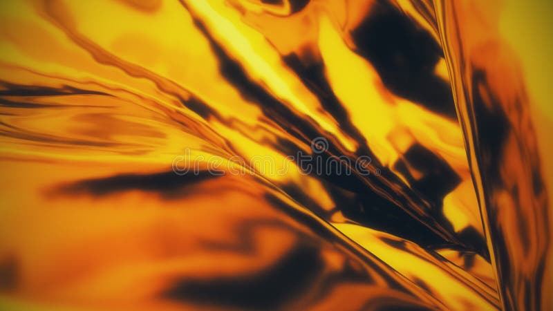 Beautiful gold wavy cloth, computer generated background, 3d render backdrop