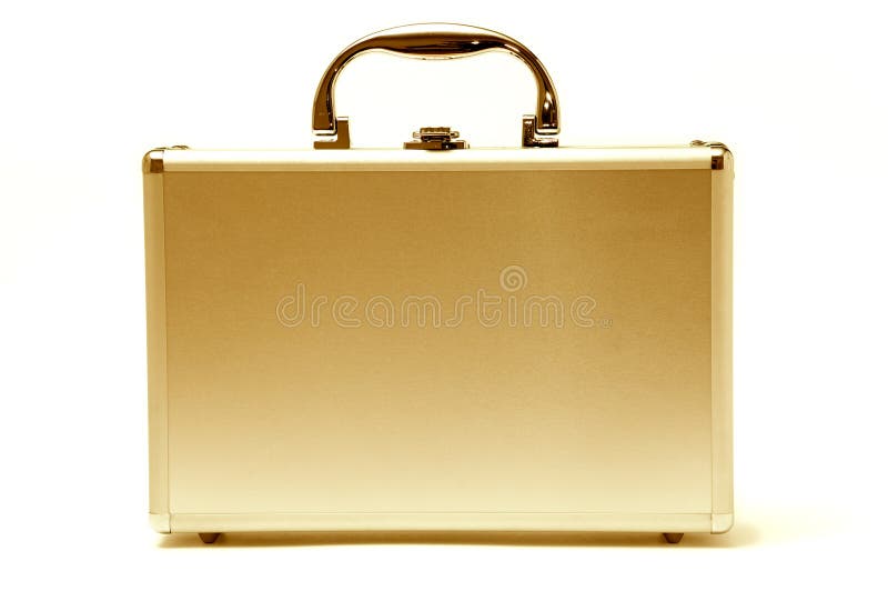 Beautiful golden briefcase