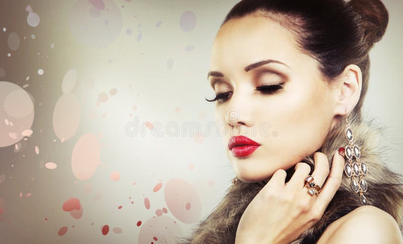 Beautiful golden glamour woman royalty free stock photos Beautiful golden glamour woman royalty free stock photos