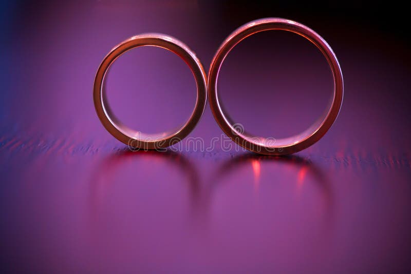 Beautiful Golden Rings on the Table Stock Image Image of celebration