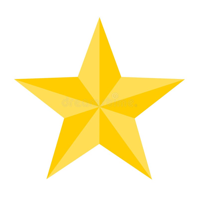 Beautiful golden star isolated - png