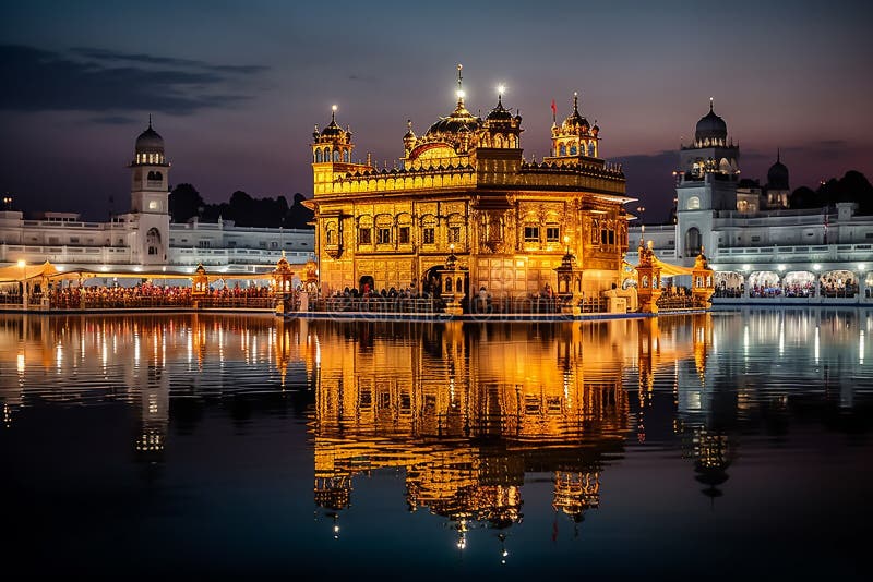 The Golden Temple, also known as Sri Harmandir Sahib, is a stunning Sikh temple located in Amritsar, India. Its golden exterior and serene reflection in the surrounding lake make it a breathtaking sight. It is considered the holiest place in Sikhism and attracts millions of visitors every year. The Golden Temple, also known as Sri Harmandir Sahib, is a stunning Sikh temple located in Amritsar, India. Its golden exterior and serene reflection in the surrounding lake make it a breathtaking sight. It is considered the holiest place in Sikhism and attracts millions of visitors every year.