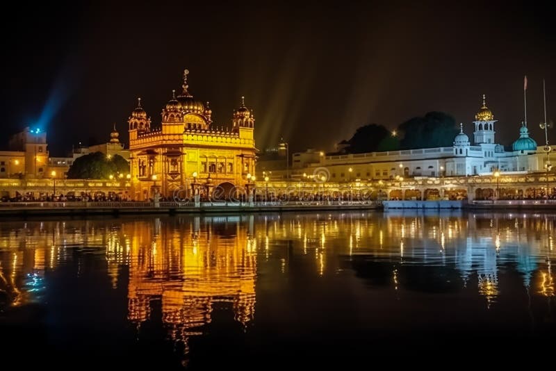 The Golden Temple, also known as Sri Harmandir Sahib, is a stunning Sikh temple located in Amritsar, India. Its golden exterior and serene reflection in the surrounding lake make it a breathtaking sight. It is considered the holiest place in Sikhism and attracts millions of visitors every year. The Golden Temple, also known as Sri Harmandir Sahib, is a stunning Sikh temple located in Amritsar, India. Its golden exterior and serene reflection in the surrounding lake make it a breathtaking sight. It is considered the holiest place in Sikhism and attracts millions of visitors every year.