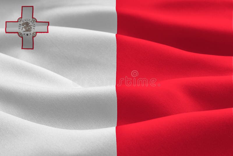 Malta flag design 3 stock illustration. Illustration of flag 256007022