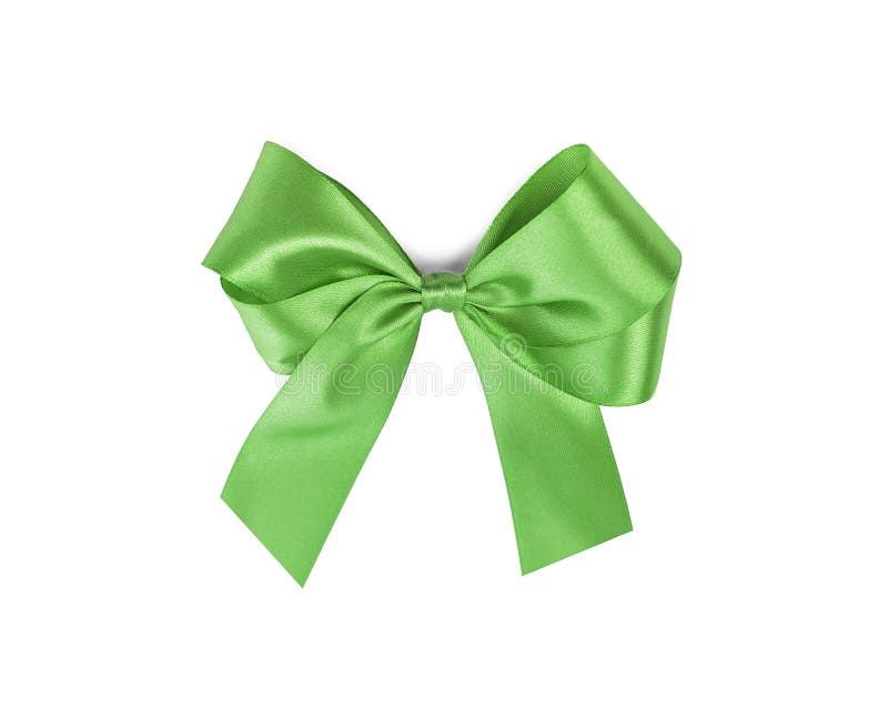 Beautiful green bow. stock image. Image of shining, braiding 89123057