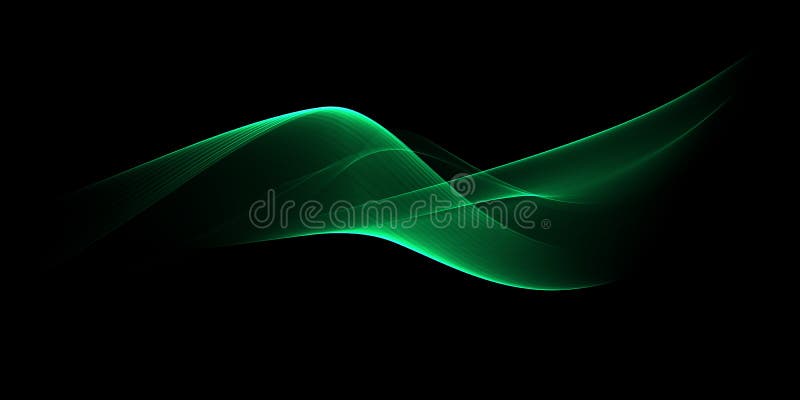 Green Transparency gradient abstract wave background stock illustration