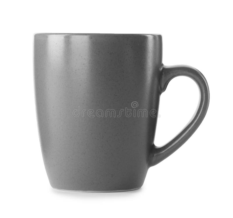 Beautiful Grey Ceramic Cup Isolated Stock Photo Image of coffee