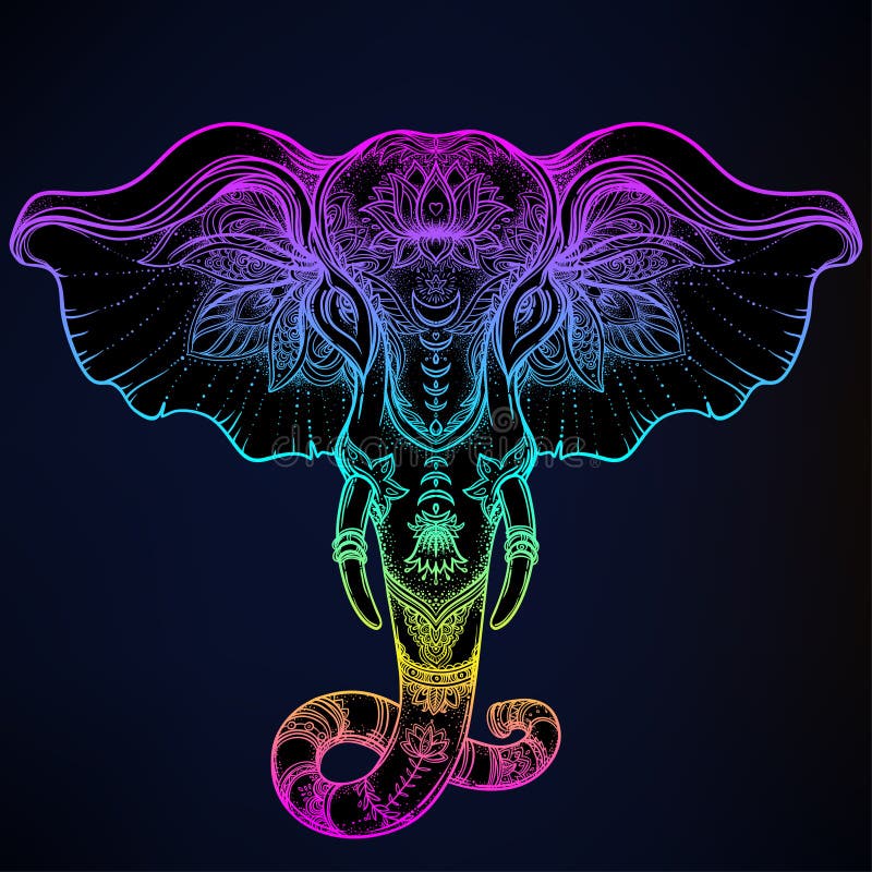 Elephant T-Shirt Be Strong Mandala Native American Shamanic Elephant T-Shirt Be Strong Mandala Native American Shamanic