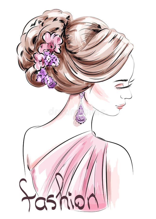 Beautiful Hairstyle Art by MLSPcArt on Dribbble