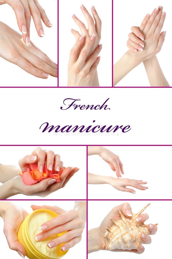Beautiful hand with perfect french manicure