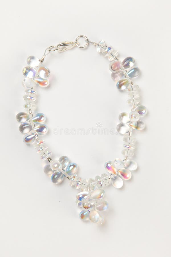 Handmade bracelet made from beads stock images