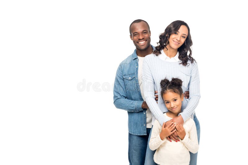 beautiful happy african american family smiling at camera stock photo beautiful happy african american family smiling at camera stock photo