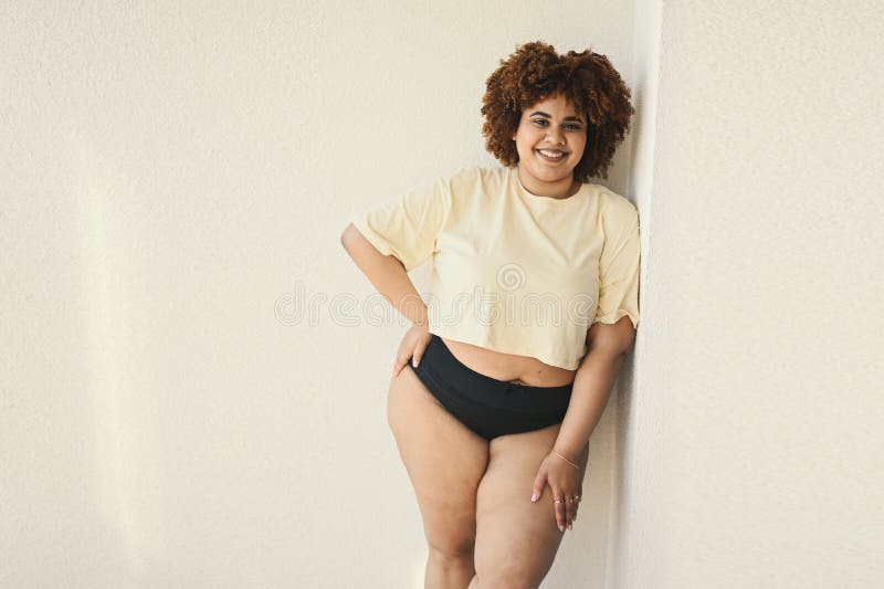 Beauty Black Woman Wearing Underwear Body Stock Photo, Picture and