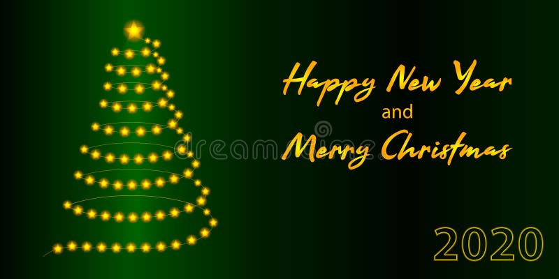 Beautiful Happy New Year and Marry Christmas Card 2020 with ...