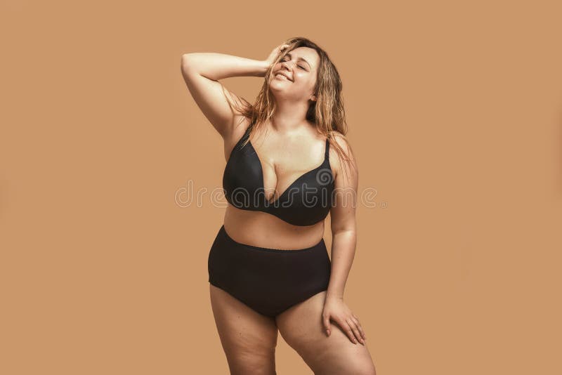 672 Happy Plus Size Woman Underwear Stock Photos - Free & Royalty-Free  Stock Photos from Dreamstime