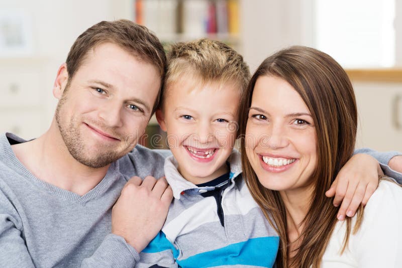 Beautiful happy young family stock image Beautiful happy young family stock image
