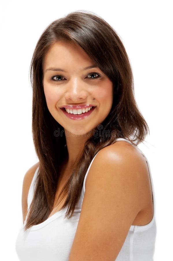 Beautiful happy young female portrait