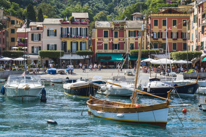 Beautiful Harbor Of Portofino, An Italian Fishing Village 