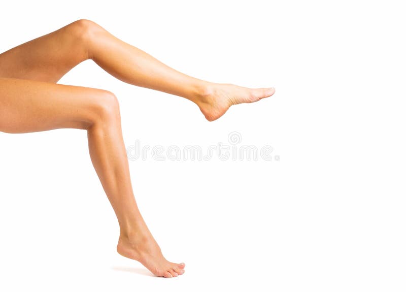 Beautiful healthy skin and perfectly waxed woman`s legs