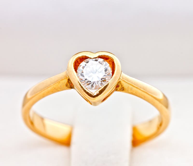 A Beautiful Heart Shape Wedding Ring Stock Image Image of jewelry