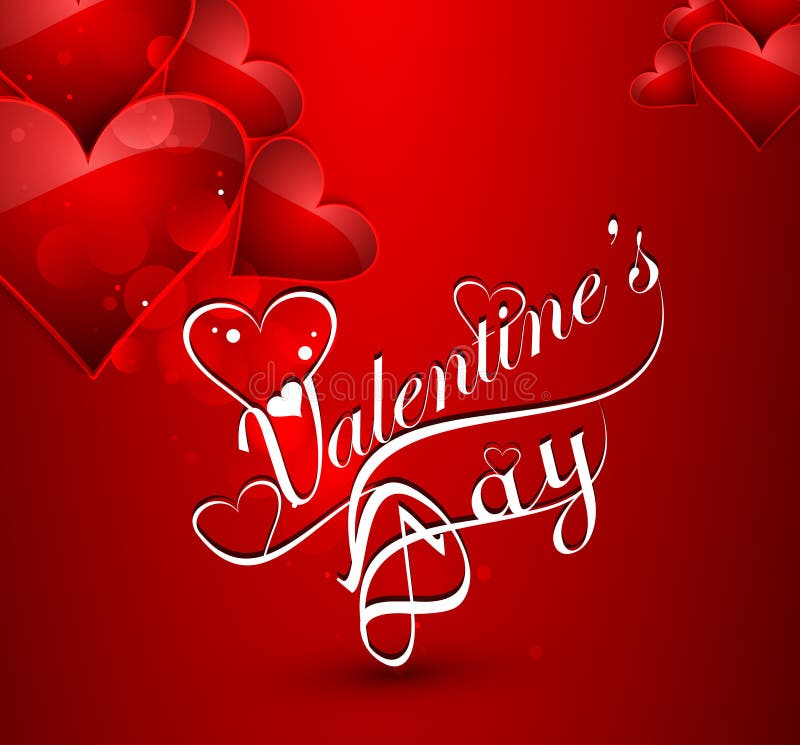 Valentine background - heart and stylish text Vector Image