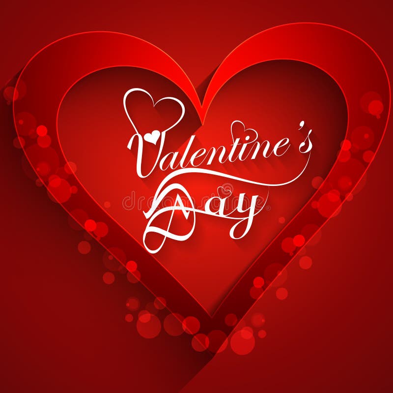 Valentine background - heart and stylish text Vector Image