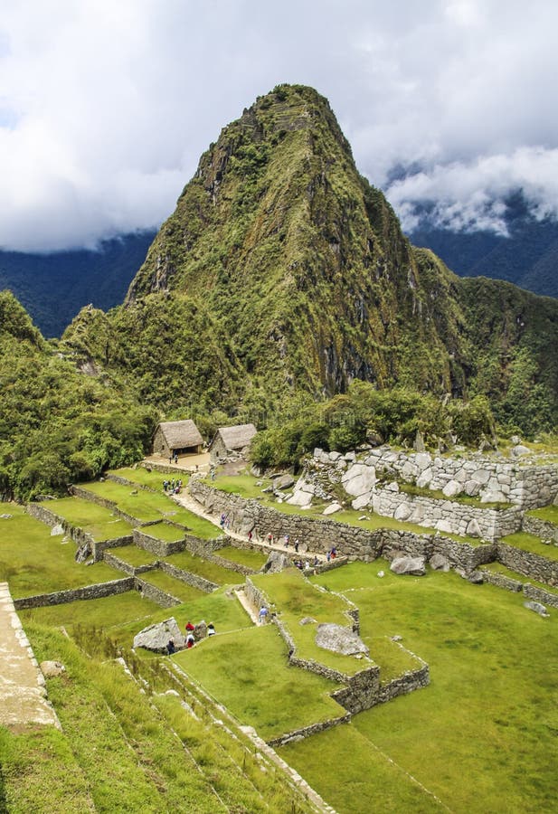 Beautiful hidden city Machu Picchu in Peru stock photo