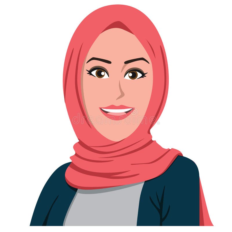 Beautiful Muslim Doctor Wearing Hijab. Flat Design Vector Illustration ...