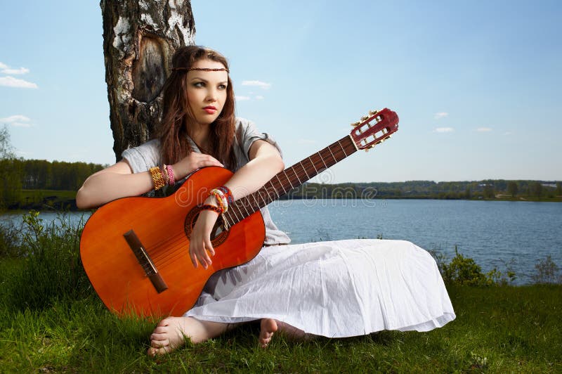 Beautiful hippie girl