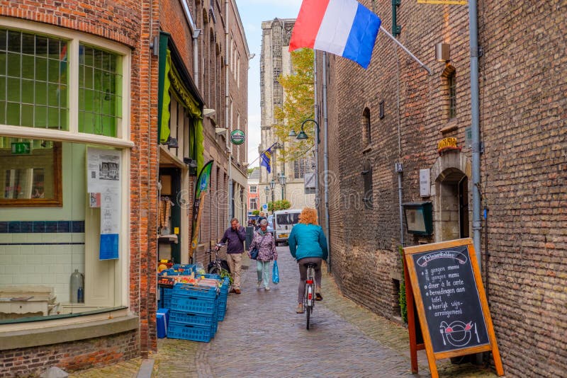 Beautiful historic alley next to the Prinsenhof in Delft, the Netherlands stock photography Beautiful historic alley next to the Prinsenhof in Delft, the Netherlands stock photography