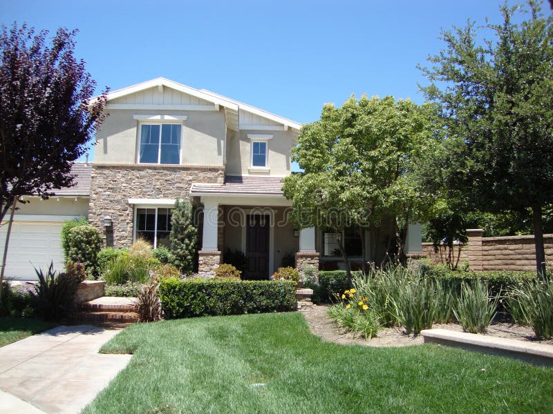 Home Exterior stock image. Image of shudders, stone, trees 11859963