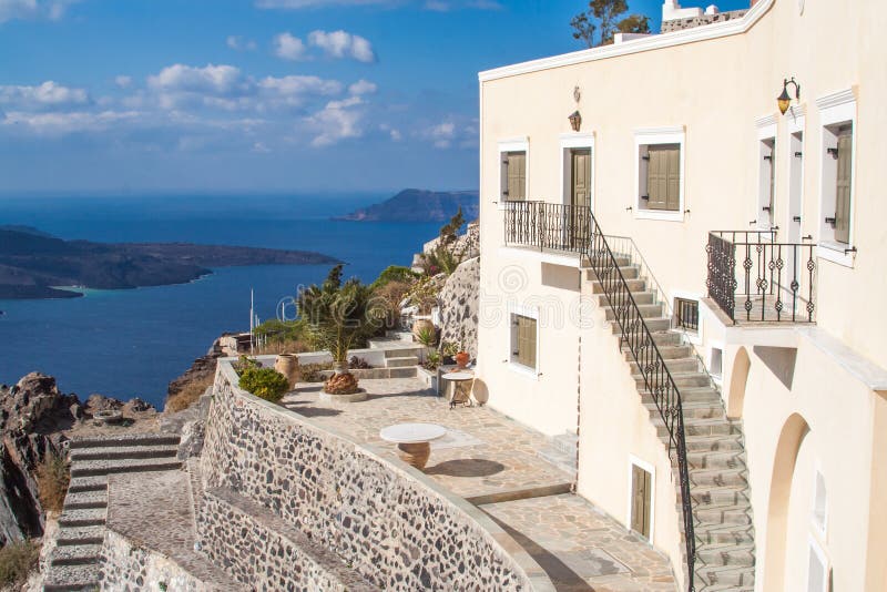 Beautiful Home and Patio With View On The Island of Santorini Greece