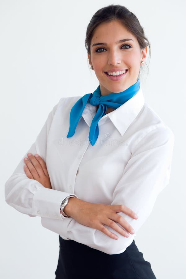 Beautiful air hostess stock photo. Image of attendant 23693740