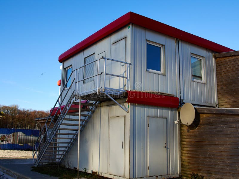 Beautiful modern trendydesign house made from marine cargo shipping containers. Beautiful modern trendydesign house made from marine cargo shipping containers