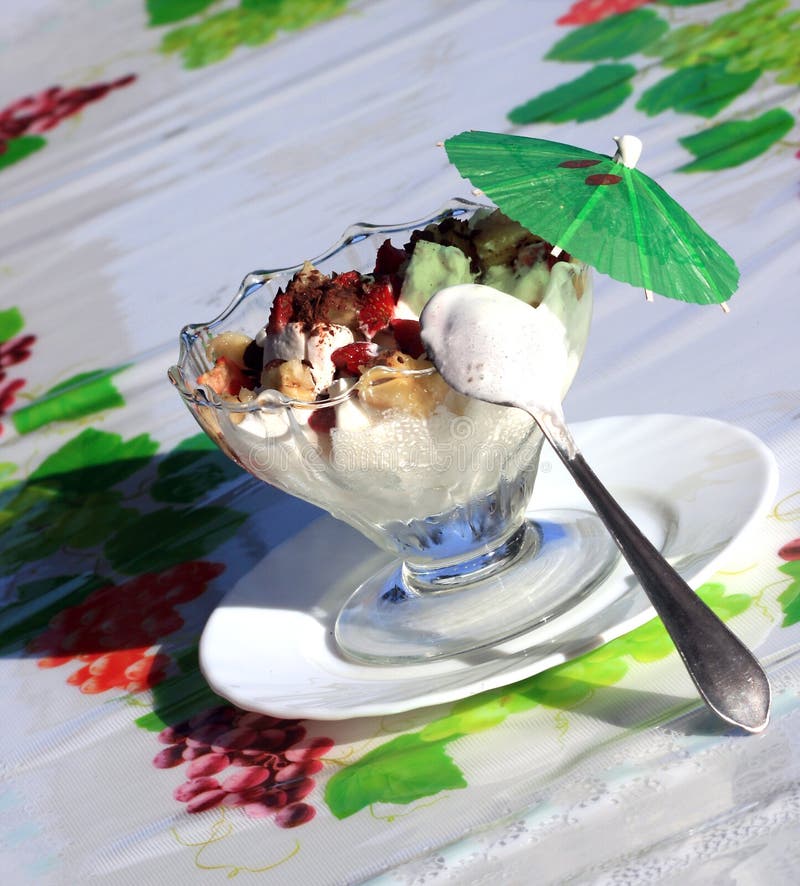 Beautiful ice-cream in glass