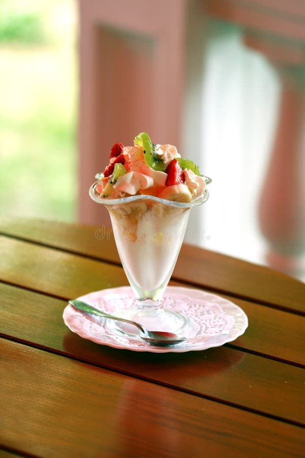 Beautiful ice-cream in glass