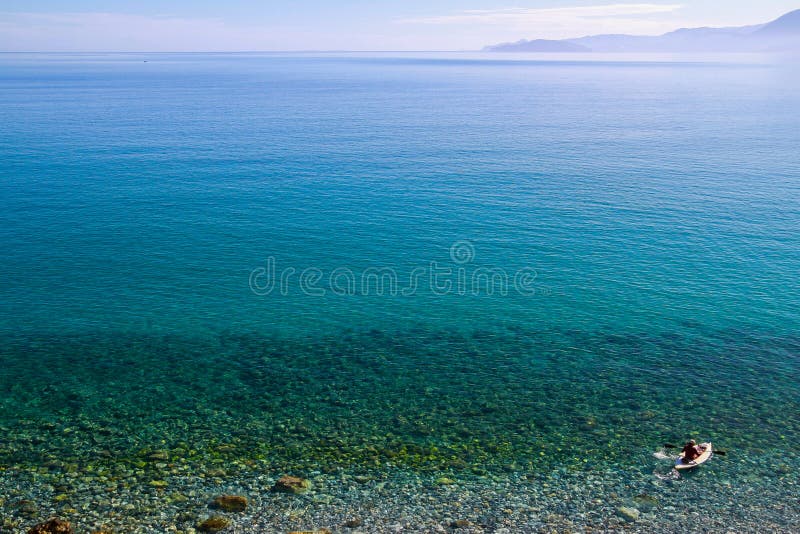 Beautiful idyllic turquoise waters shoreline