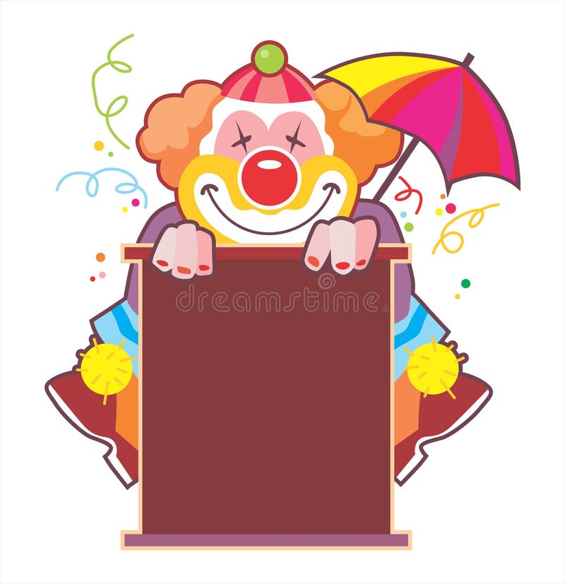 Beautiful illustration of a clown royalty free illustration