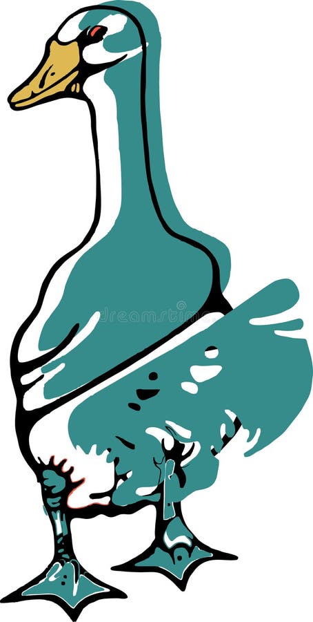 Beautiful Illustration of Cute Blue Duck Colour Separated in White and  Clear  Stock Vector - Illustration of white, cute: 167185033