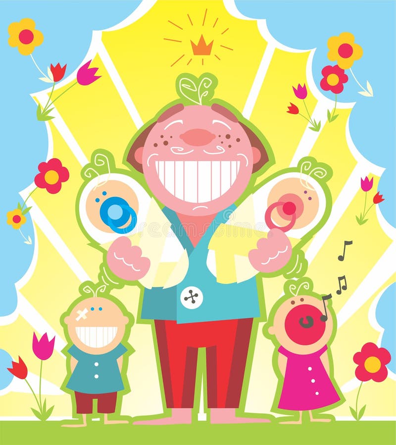 Beautiful illustration of his father vector illustration