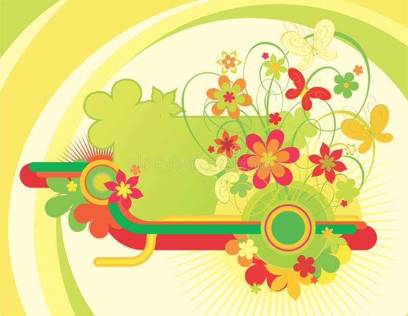 Beautiful illustrations of flowers stock illustration