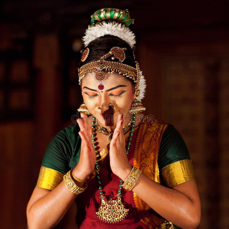 Beautiful Indian Girl Dancing Classical Traditional Indian Dance Editorial Image - Image of ...