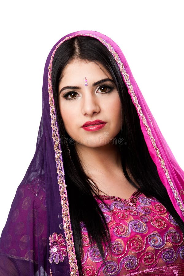 Beautiful Indian Hindu Woman Stock Image - Image of bindi, gems: 23565265