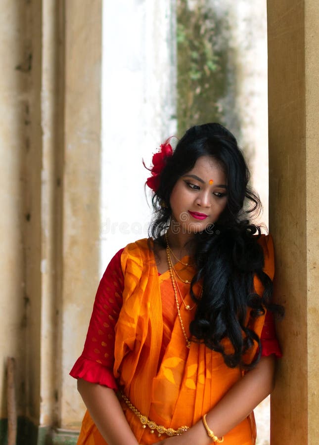Beautiful Indian Woman in Orange Saree Standing with a Sad Mood . Concept of Broken Heart Stock Image - Image of indian, bridal: 206857471 Beautiful Indian Woman in Orange Saree Standing with a Sad Mood . Concept of Broken Heart Stock Image - Image of indian, bridal: 206857471