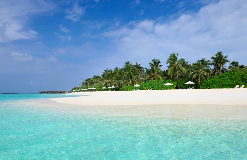Beautiful Beach at Maldives Stock Image - Image of holiday ...